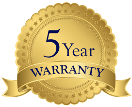 5 year warranty