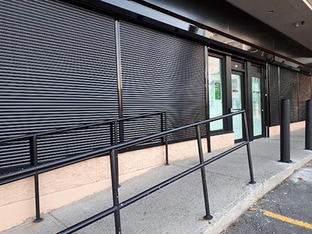 Cannabis roller shutter outside