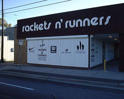 sport store security with roller shutters