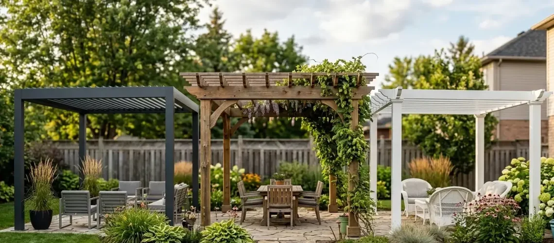 Aluminum vs Wood vs Vinyl Pergola Costs in Canada